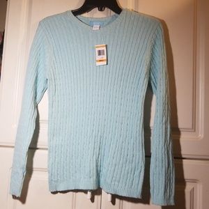 NWT Jennifer Moore Baby Blue Knit Sweater